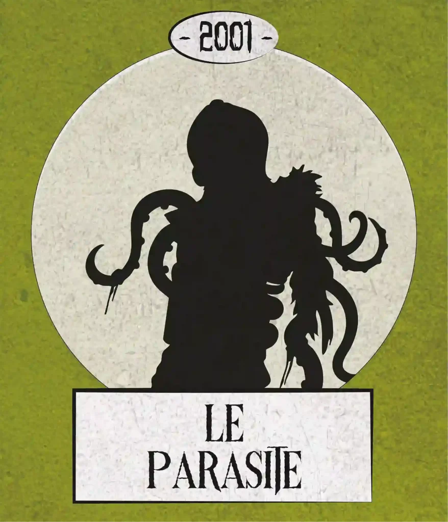 Logo de la chambre du Parasite (2001) représentant la silhouette d'un homme avec des tentacules.